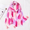 Women Autumn Cotton Viscose Shawl Love Heart Tassel Long Pashminas Wrap Neck Stole Bufandas Muslim Hijab Snood 180*90Cm