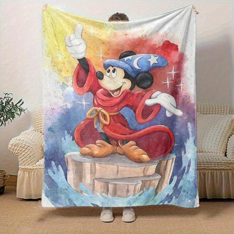1 шт., Волшебное одеяло Микки Маус для домашнего декора: Уютный фланелевый плед для гостиной, спальни или улицы, идеален в качестве подарка, незаменим в путешествии