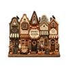 Wooden Haunted House Village Ornament Pumpkin Halloween Decor Statue Halloween Ornaments  Farmhouse