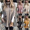 Turtleneck Solid Color Sweater Loose Fashionable Sweater Women's Shawl