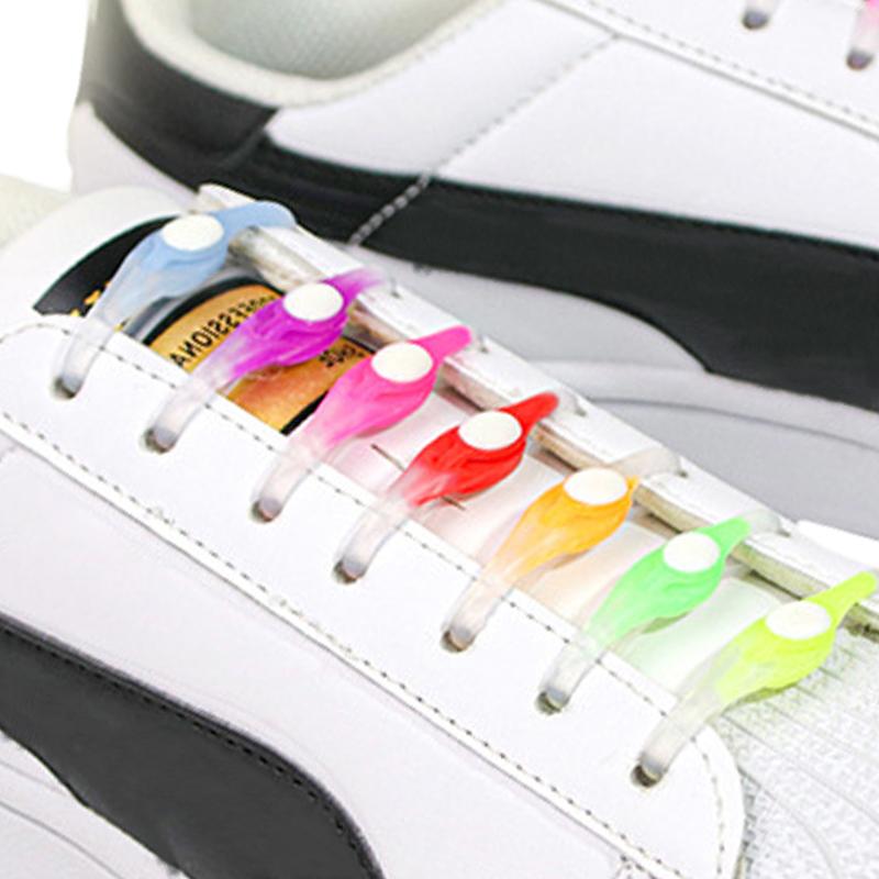 № 8, 12 шт. градиентные эластичные силиконовые шнурки без завязок, эластичные шнурки, кроссовки для взрослых и детей, ленивые шнурки для обуви, резиновые шнурки