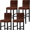 Velvet Stretch Chair Cover Silver Fox Fur Bar Dining Club Hotel Elastic Seat Slipcovers