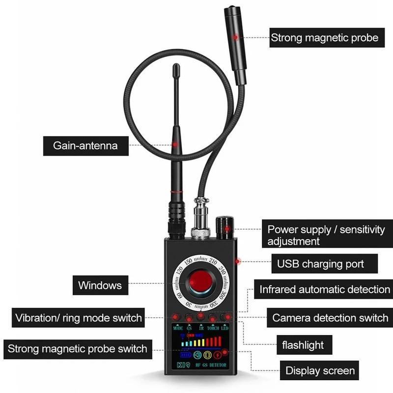 Новый детектор скрытых камер K19, беспроводной радиочастотный GSM-сигнал, прослушивание телефонных разговоров, GPS-трекер, детектор скрытых камер, искатель жучков