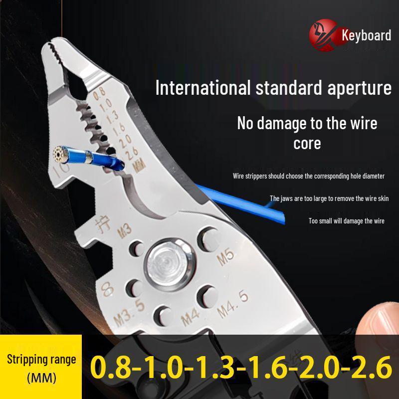 23-in-1 Universal Multi-Function Wire Stripping and Cutting Pliers