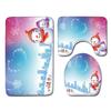Christmas Shower Curtain Floor Mat Combination Four-Piece Set Bathroom Toilet Carpet Shower Room Mat Foot Mat