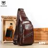 Brand Men's Handbags Fashion Chest Bag 100% Genuine Leather Shoulder Bag Husband High-capacity Men's Designer Bag