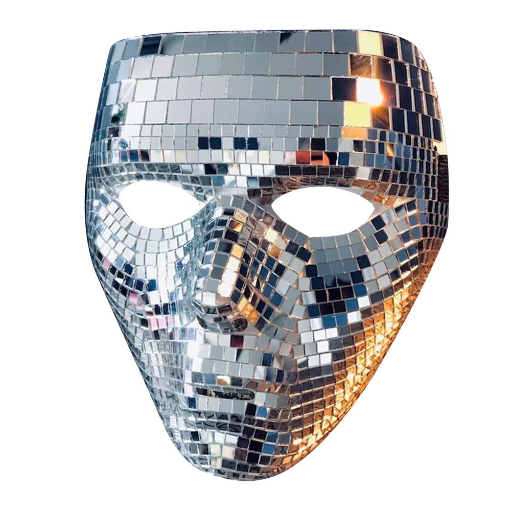 Disco Ball Glitter Face Cover Festival Masquerade Face Covering for DJ Stage Bar Party Holiday Decoration