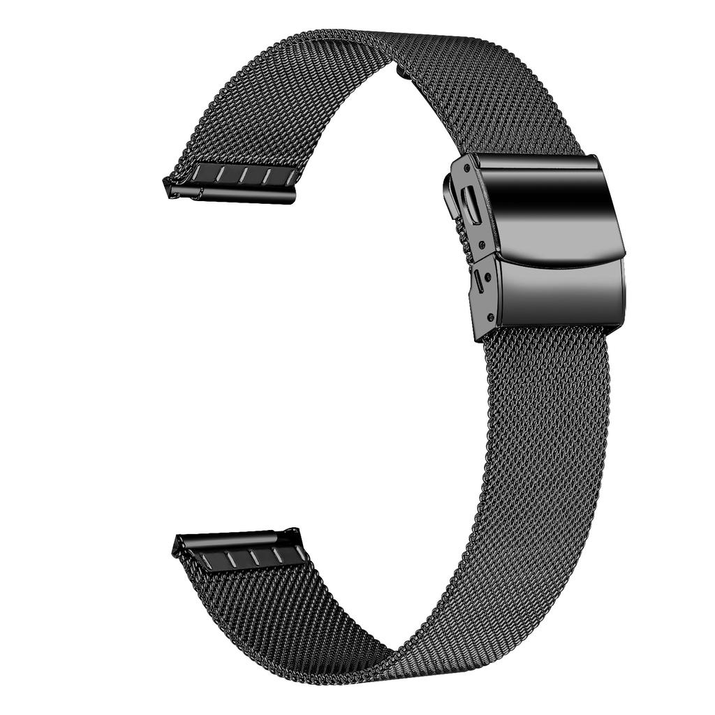 For Garmin Vivomove Luxe Quick Release Strap 20mm Milanese Watch Band,Black