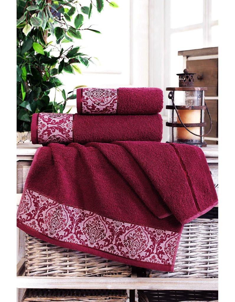 OTTOMAN Set of 2 Bath and Face Towels Cotton High Quality Turkish Towel