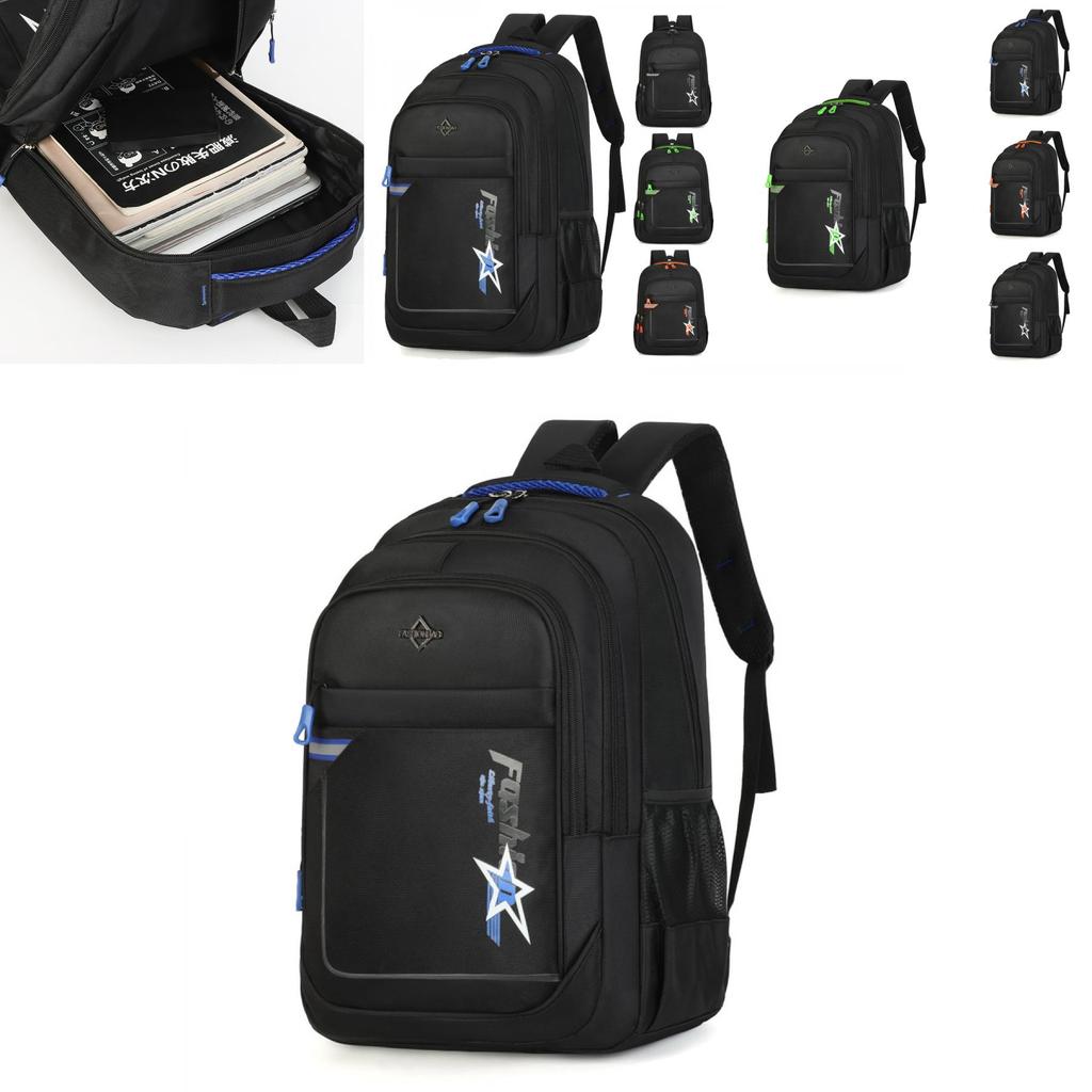 Unisex Casual Travel Backpack With Stripe Pattern For School And Commute