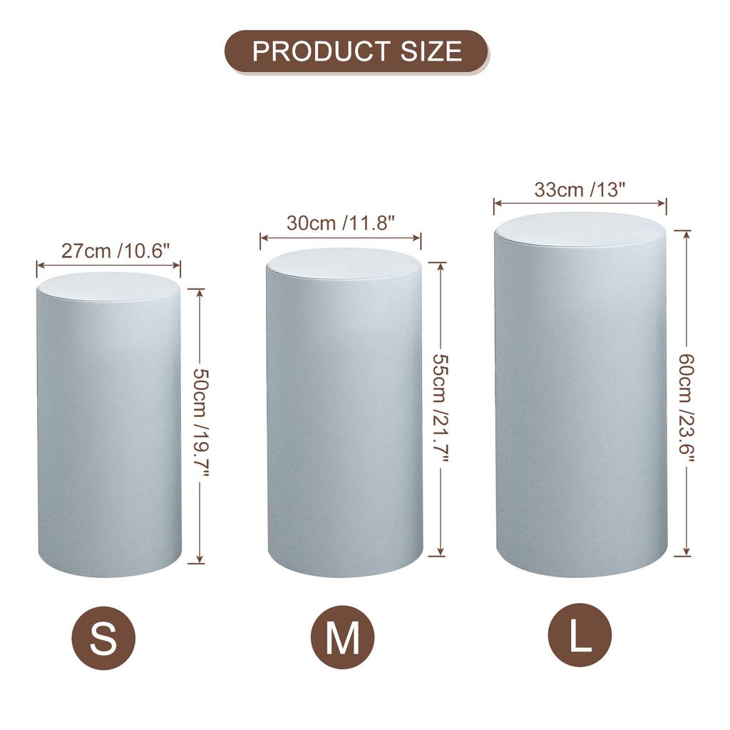 3/5 шт. Чехол для плинтуса, эластичный чехол для пьедестала, колонны, цилиндра, цилиндрические чехлы из спандекса для подставки для украшения на день рождения, свадьбу