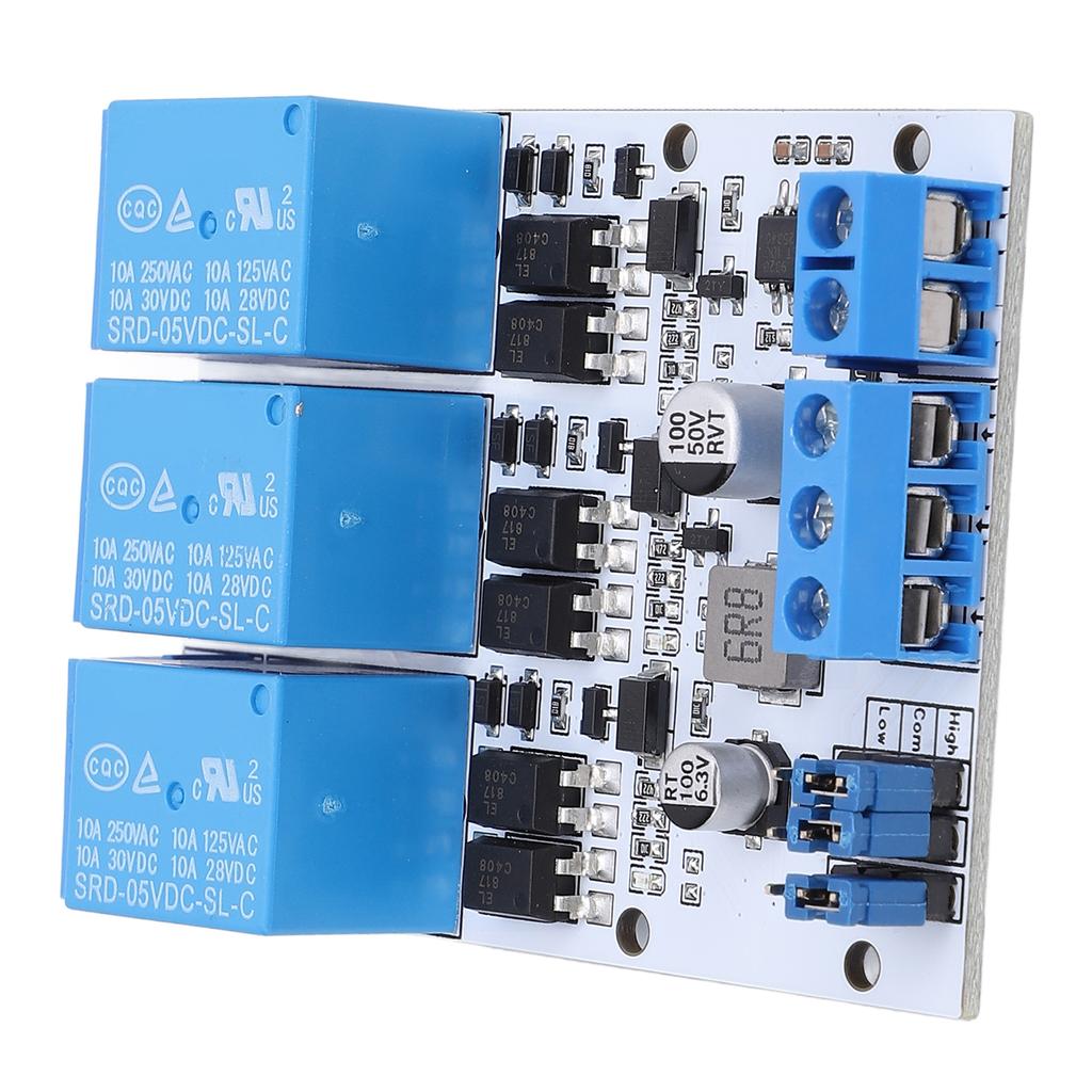 GPIO Relay Module 3 Channel Over Current Guard Adjustable Relay Module with Optocoupler Isolation