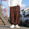 2024 Autumn Casual Men's Pants Korean Corduroy Solid Color Pants Overalls Street Wide-Leg Pants Trend Large Size All-Match Pants