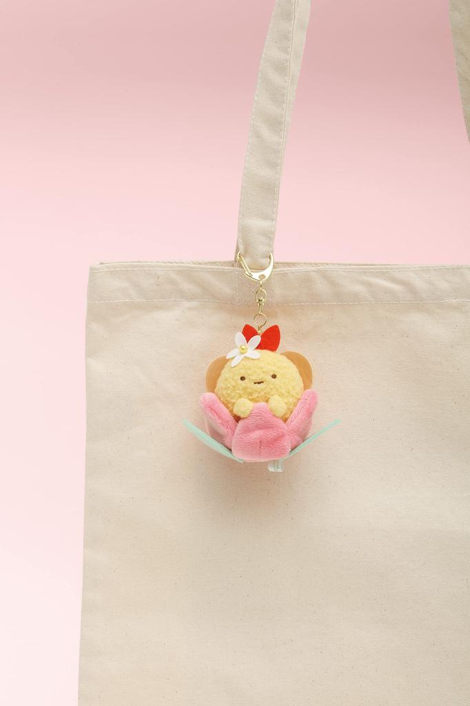 MO06001 Sumikko Gurashi "Flower Garden of Grass and Fairies" Flower Blossom Hanging Plush Toy Fried Shrimp's Tail
