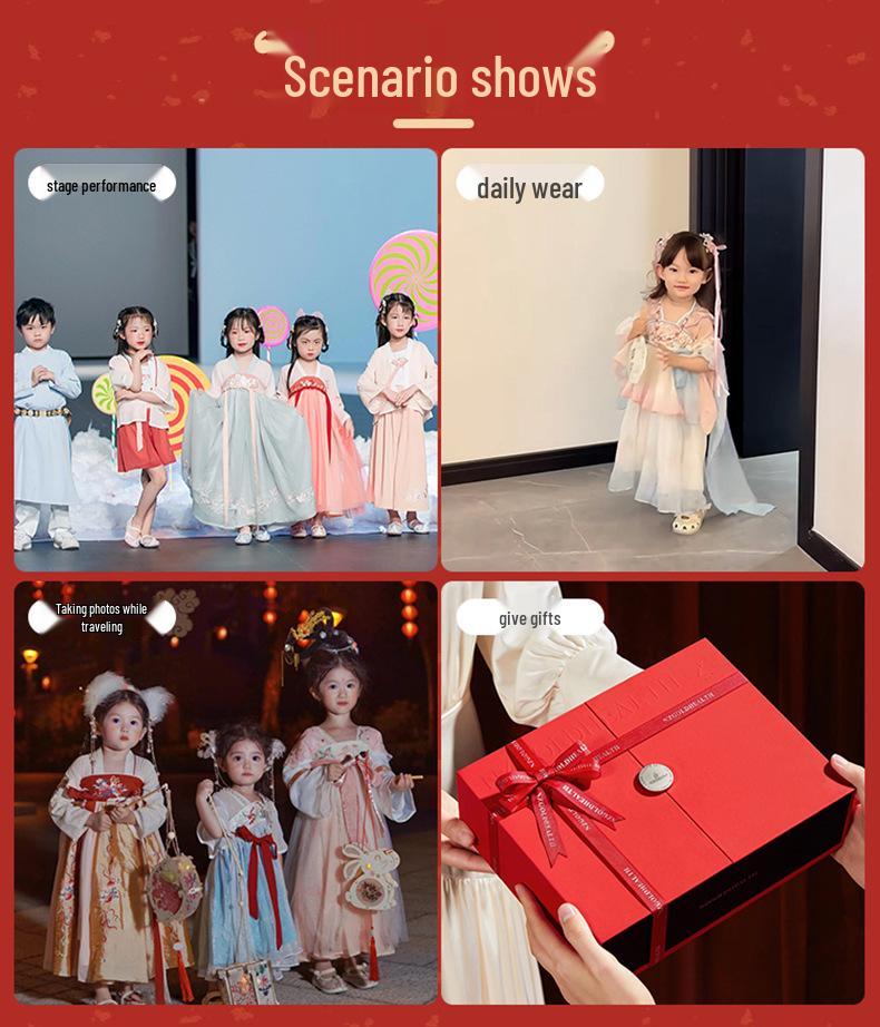Детский зимний ханьфу 2025: Платье-Тан Сюань с флисовой подкладкой, Стильное Ципао для празднования Нового года