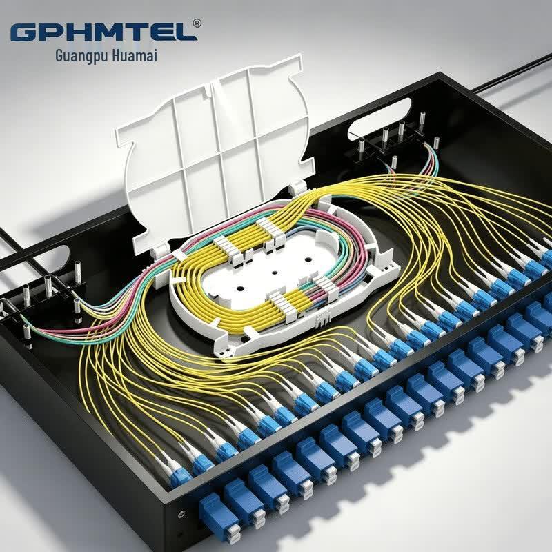 GPHMTEL Rackmount Fiber Optic Patch Panel
