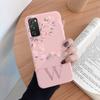Чехлы для телефона Samsung Galaxy S25 Plus Ultra Чехол Розовые Буквы Милый Цветочный Узор Мягкий Силиконовый Корпус Сумки Задняя TPU Fundas