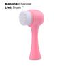 Щетка для лица с двумя сторонами, массажная портативная 3D-щетка с горячим силиконом, очищающий инструмент для кожи унисекс