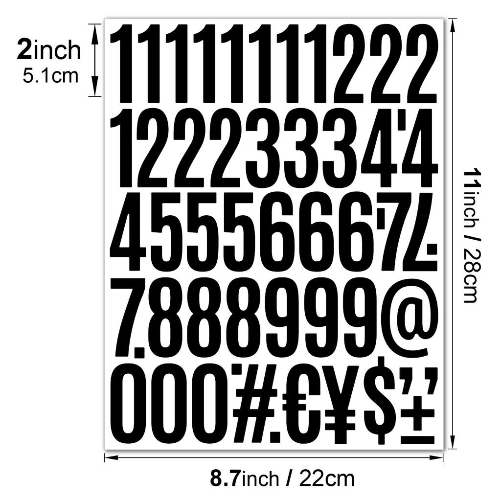 2 Inch Waterproof Self Adhesive Vinyl Alphabet Number Stickers for Gift Poster Index Journaling Scrapbooking Decals Cross border