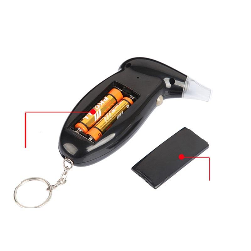 LCD Digital Alcohol Breath Tester Breathalyser Device Self Analyzer Detector with Keychain