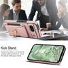 For Google Pixel 8a Kickstand Case PU Leather+TPU Phone Cover with Card Slots