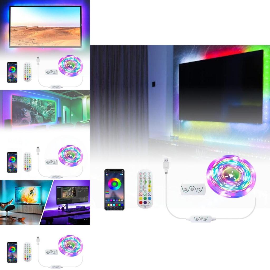 Пульт Дистанционного Управления Bluetooth USB Телевизор Светодиодная Подсветка 3м RGB Изменяющая Цвет Световая Лента