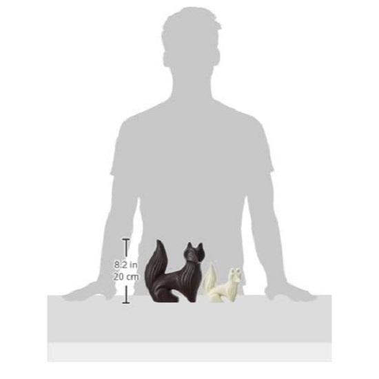 Статуэтки мудрых лис для домашнего декора | Фигурка из смолы - (Набор из 2 штук, разноцветный)