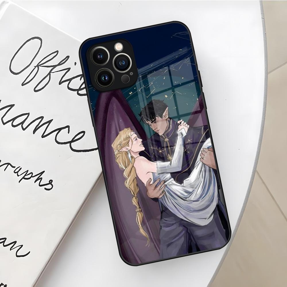Чехол для телефона Acotar A Court of Mist and Fury для Iphone 17 16 Air 15 14 12 11 13 Pro Max Mini X Xr Xs Se Стеклянная крышка Puls
