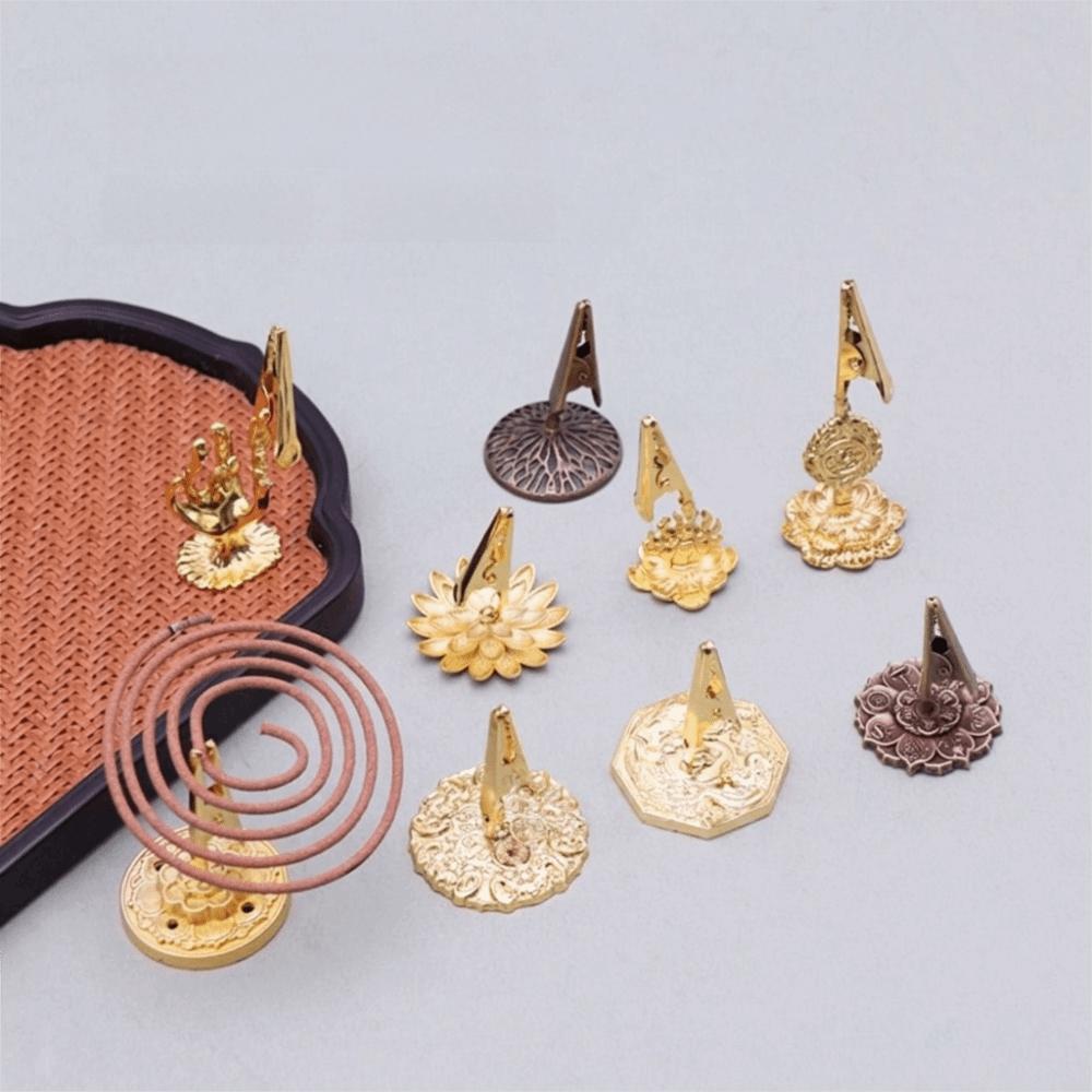 Mini Lotus Fragrance Clip Non-slip Incense Burning Tray Multi-shape Aromatherapy Burner Washroom