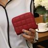 Women Short Wallets PU Leather Female Purse Plaid Cardholder Small Zipper Wallet