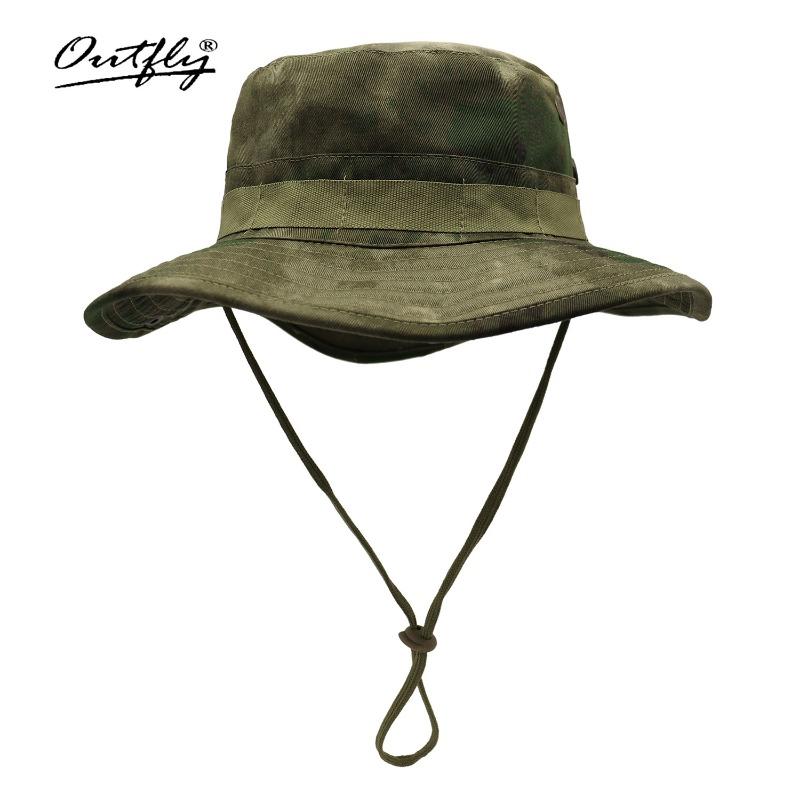 Sunscreen Bucket Hat Outdoor Jungle Camouflage Visor Round Edge Fishing Hat Summer New