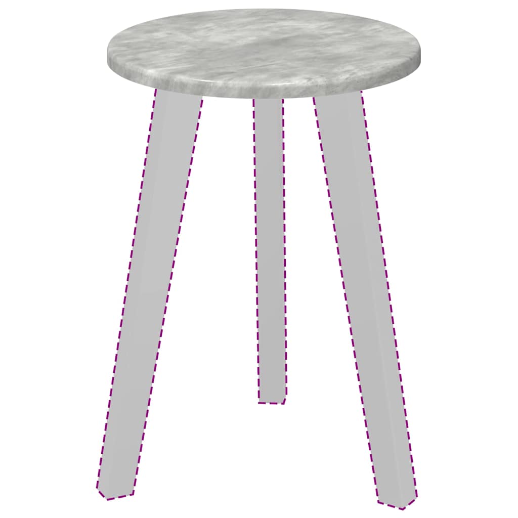 Round Table Top Concrete Grey Ø 30 x 1.5 cm Wood Based Material