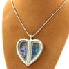 Stones and Minerals. Raw Tanzanite + Neon Blue Apatite Necklace. Heart Model.