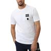 Emporio Armani EA7 Осень/Зима 23 Футболка с принтом логотипа-буквы, круглым вырезом, коротким рукавом, мужская, Белая 6RPT13-PJ02Z-1100