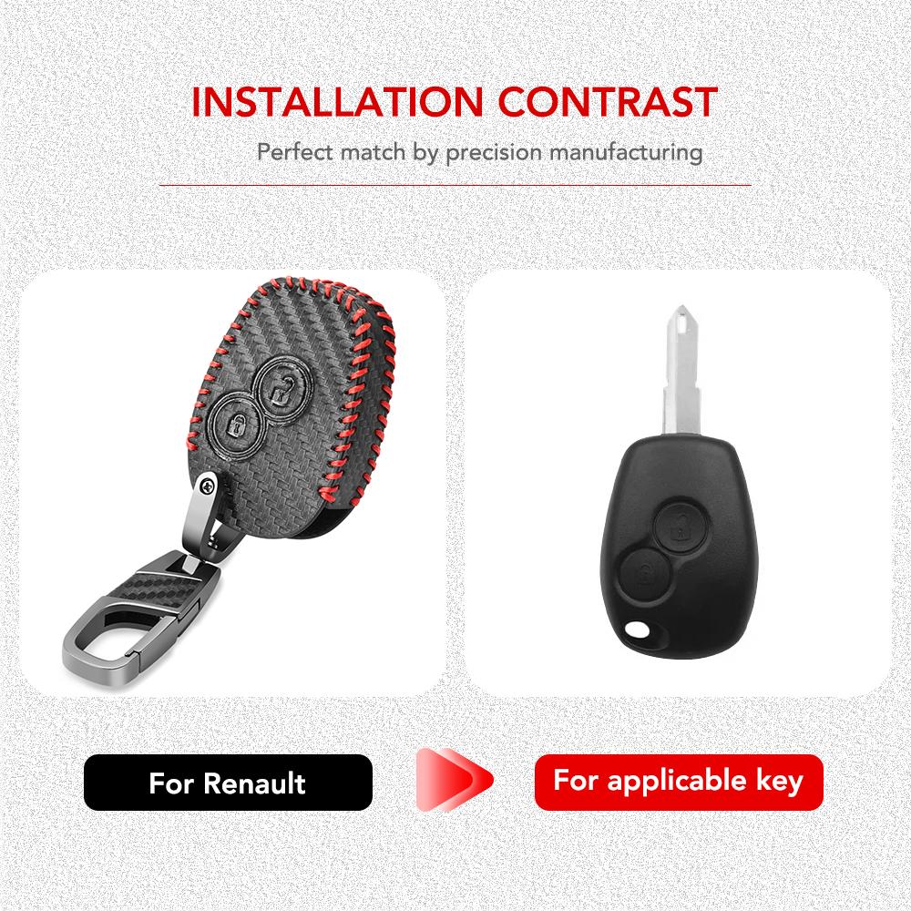 Для Renault Kangoo Scenic Megane Sandero Captur Twingo Modus Для DACIA Duster Logan Sandero Кожаный чехол для дистанционного ключа Чехол для брелока