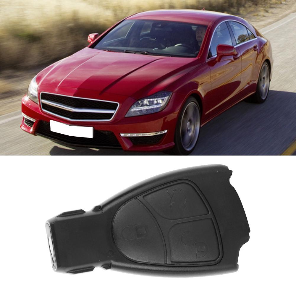 3 Buttons Car Key Fob Case Shell Black Replacement Fit for Mercedes Benz C E ML S CLK CL