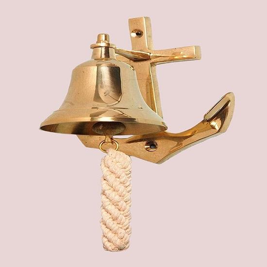 Beautiful Door Bell with Ship Anchor Bracket Wall Hanging Decor Ship Gift