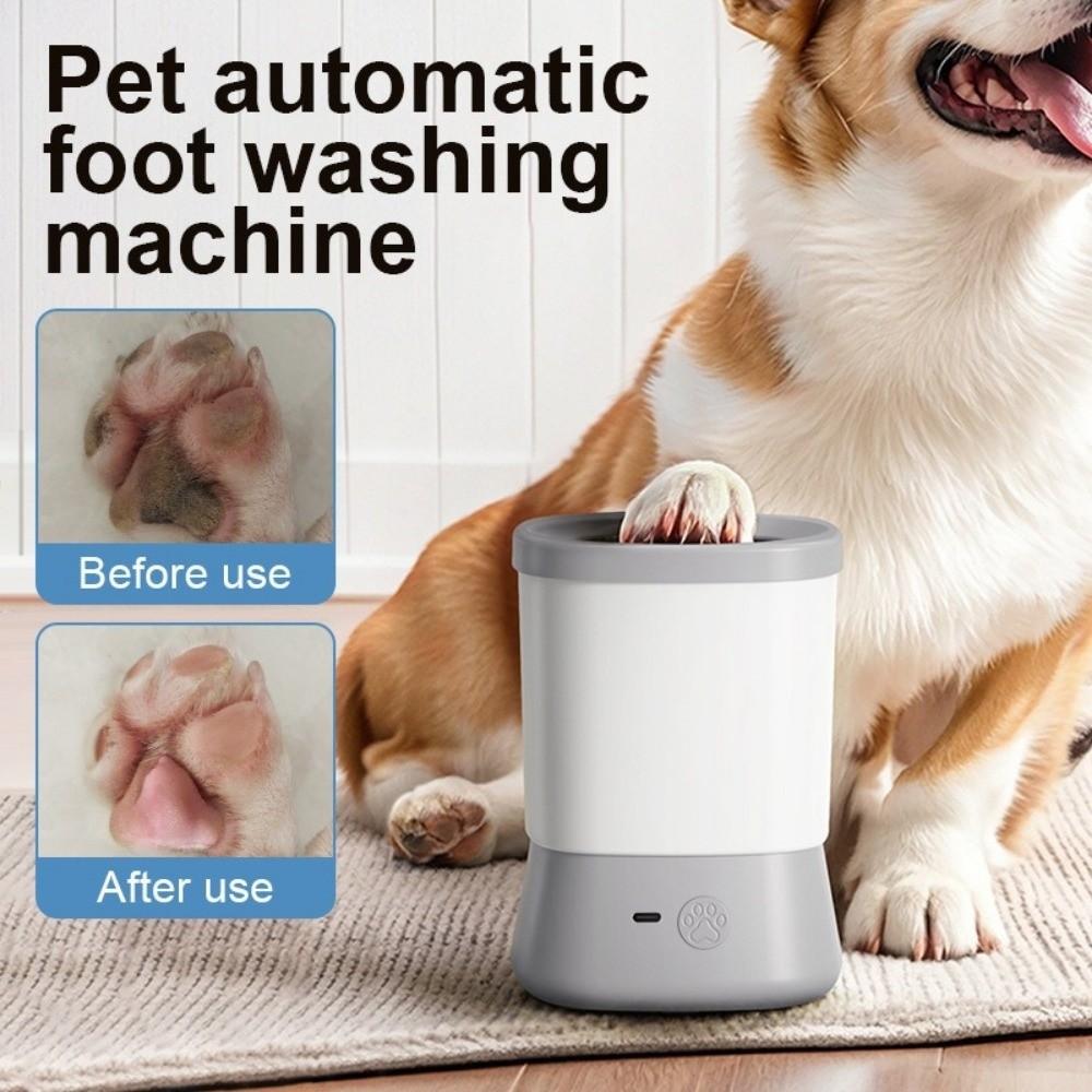Removable Design Automatic Pet Foot Washer Intelligent Cleaning Electric Powered Pet Paw Cleaner Usb Charging Quick Low Noise