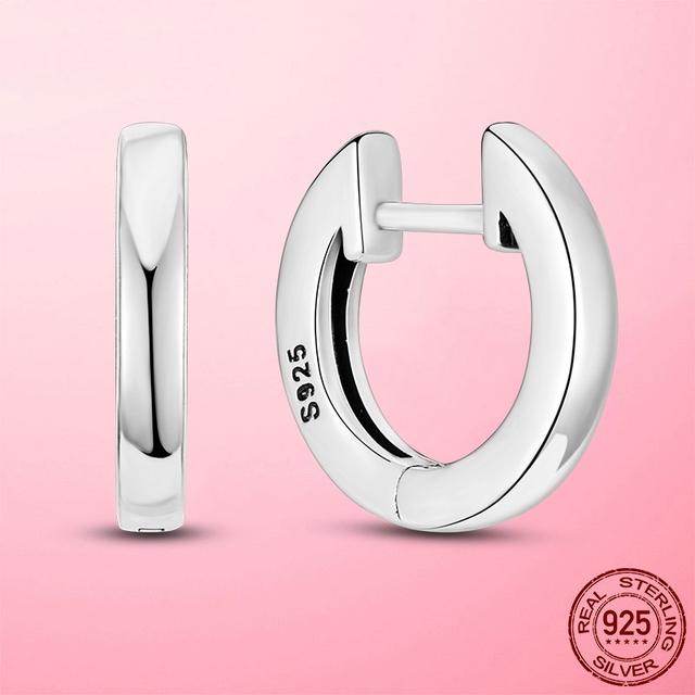 Серьги-кольца из стерлингового серебра 925 пробы, серебряные серьги-кольца с геометрией дельфина для женщин, модные женские ювелирные изделия, подарок