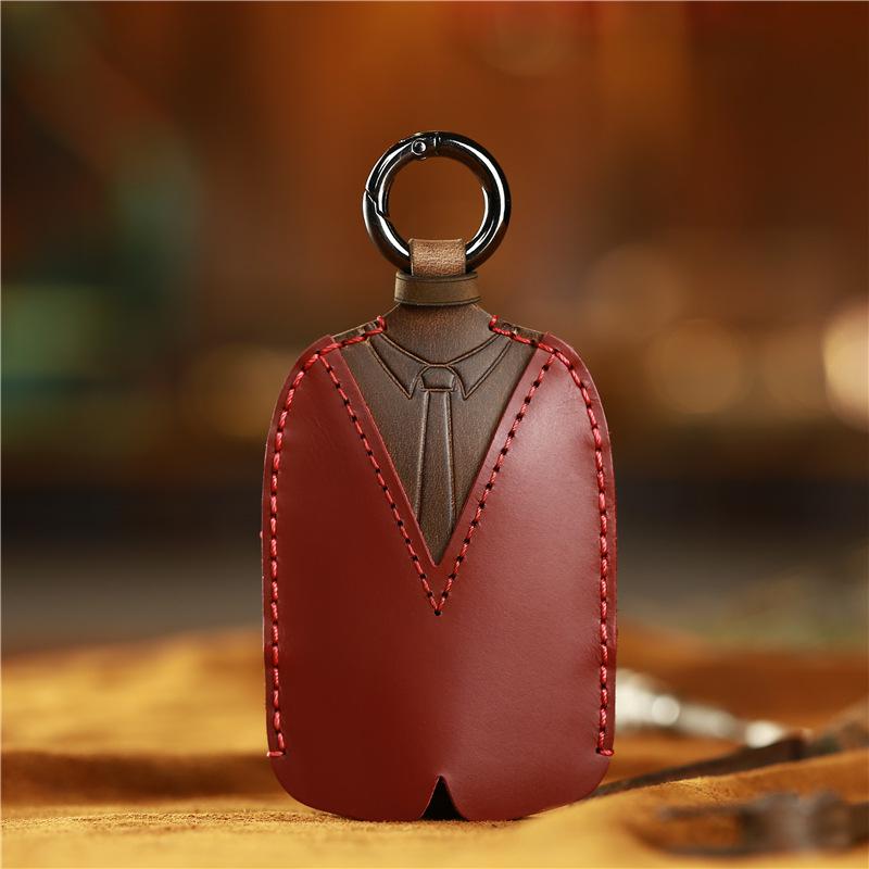 Сумка для ключей автомобиля Универсальный кожаный чехол для ключей Чисто ручная работа креативная сумка для ключей из коровьей кожи подарочная коробка может быть упакована поштучно.