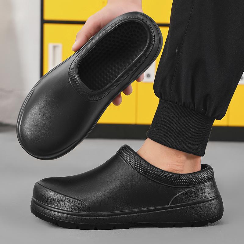 Fashion Summer Chef Shoes Anti Slip and Oil Proof Work Shoes Lazy Slippers Casual Trendy Slipper One Step Fashion Garden Shoes For Beach