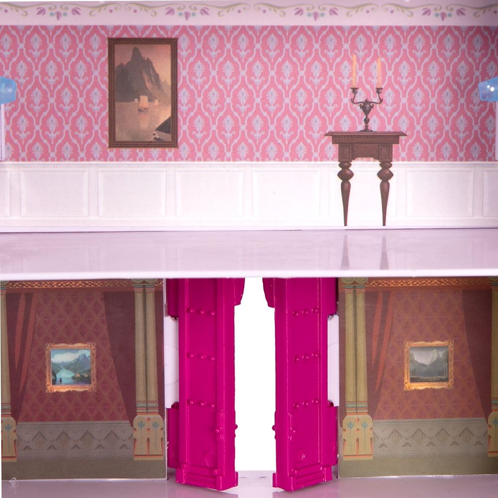 Официальный игровой микронабор «Замок Холодного сердца» из магазина Disney с микрофигурками Эльзы, Анны и Олафа, портативный дорожный игровой набор с ручкой и сюрпризом