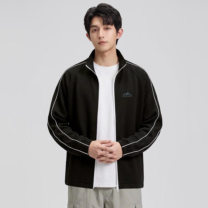 MARK FAIRWHALE American Style Stand-Collar Zip-Up Hoodie