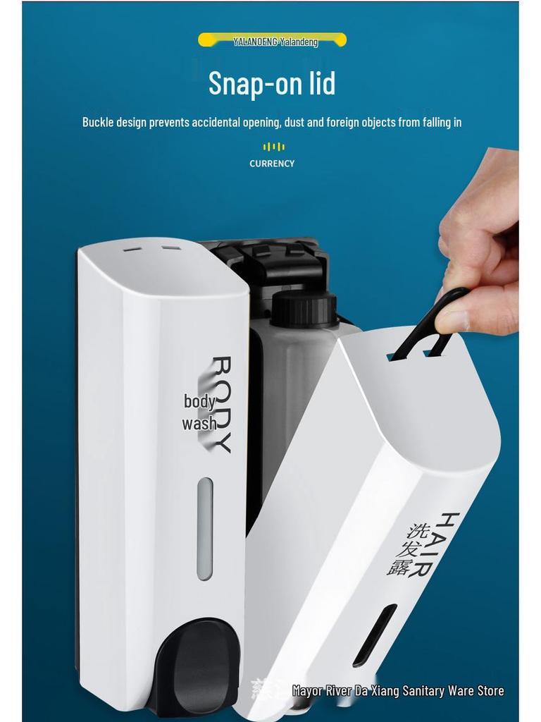 Dual-Head Wall-Mounted Soap Dispenser for Hotels and Guest Houses