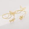 Open Arm Bracelet Adjustable Hollow Out Butterfly Shape Solid Color Flower Decor Anti-slip Lady Prom Party Cosplay Performance Jewelry
