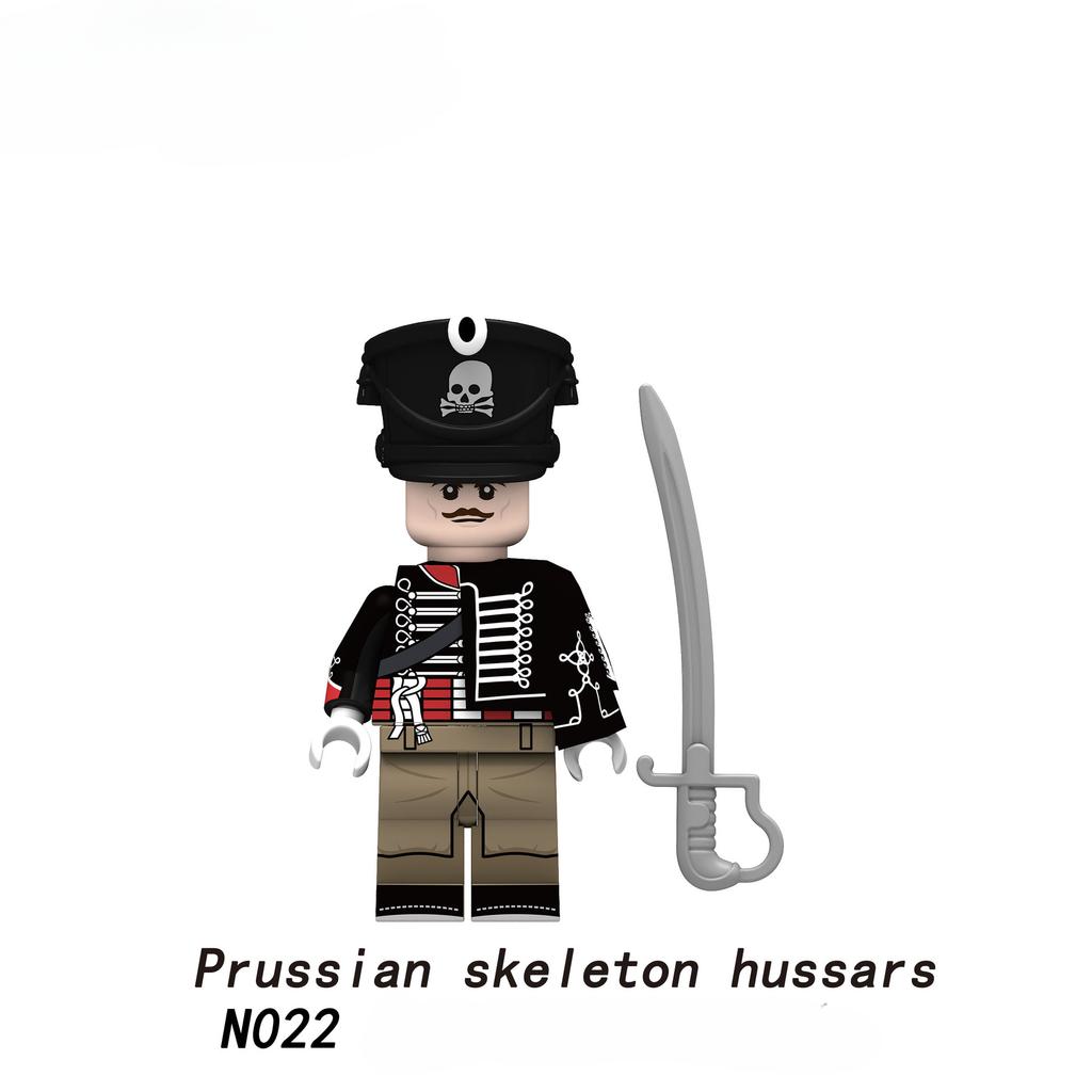 N021-N024 Prussian Soldiers Building Block Action Figures Educational Toys for Children N021 N022 N023 N024