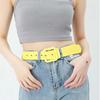 Square Buckle Wide Belt Y2k Trouser Decoration Simple PU Leather Belt  Dress Decoration