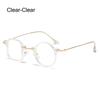 UV400 Ocean Lens Shades Clear Y2K Eyewear Trendy Square Round Sunglasses  for Women