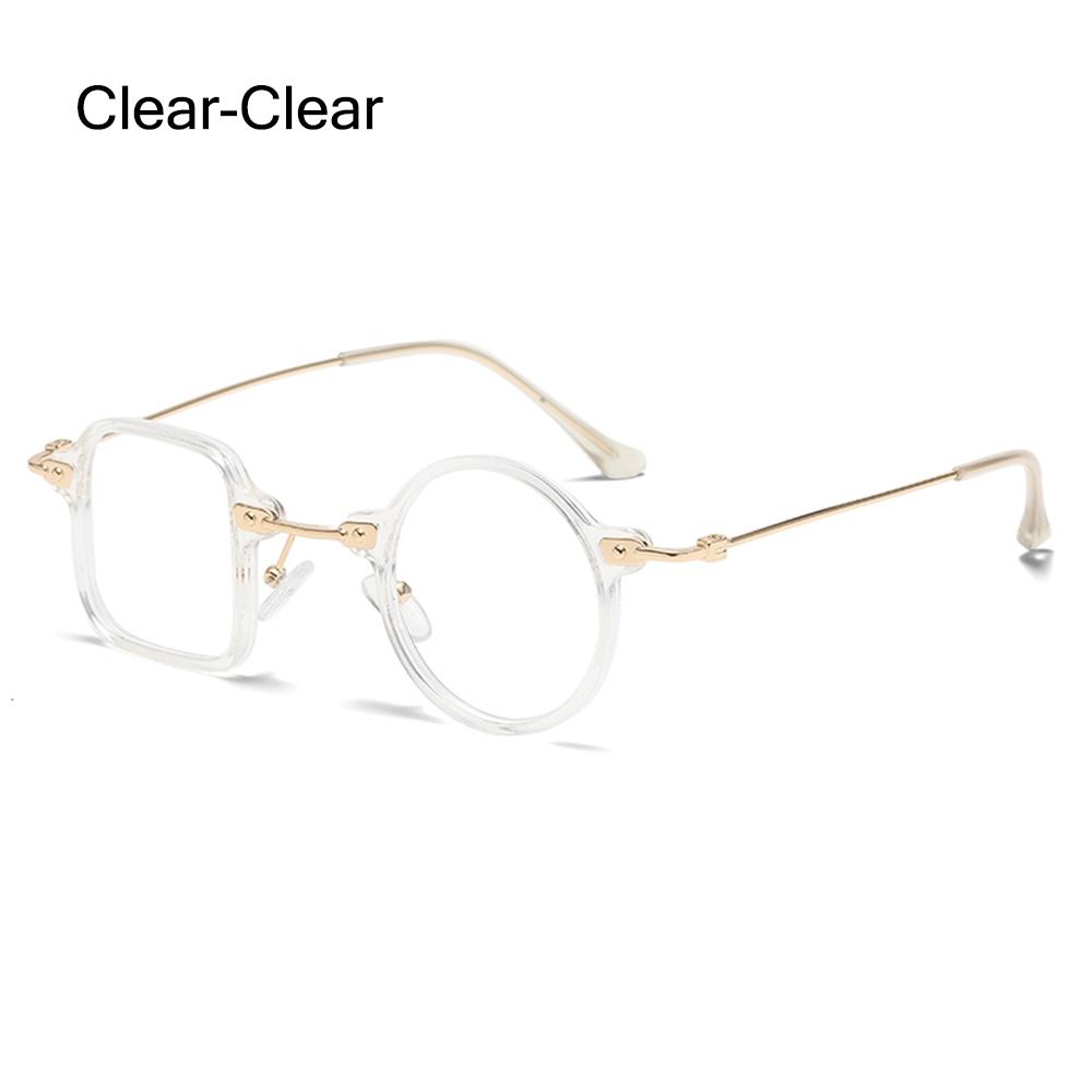 UV400 Ocean Lens Shades Clear Y2K Eyewear Trendy Square Round Sunglasses for Women