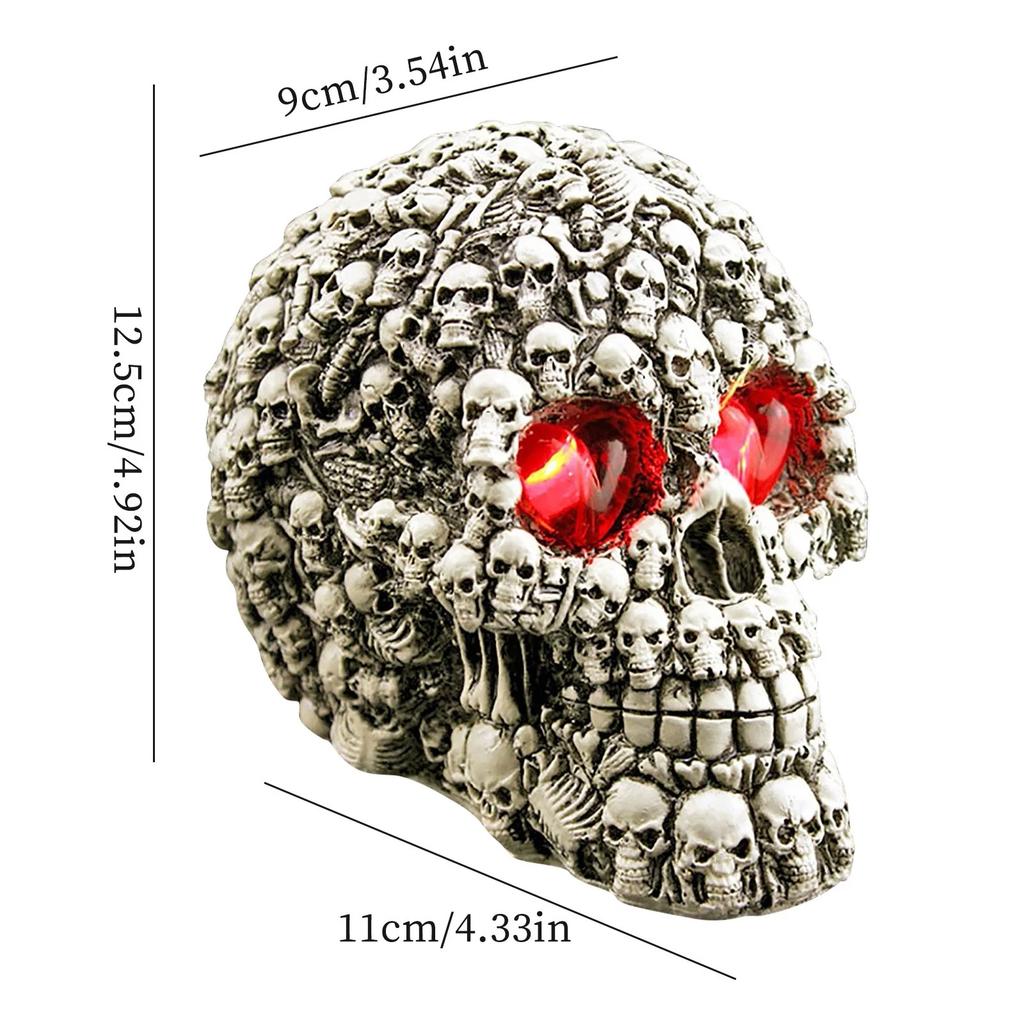Хэллоуин Украшение Уличное Внутреннее В Натуральную Величину Человеческая Скульптура со Светодиодной Подсветкой Светящиеся Глаза Голова из Смолы Хэллоуинские Украшения